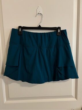 Athleta Women’s Teal Layered Active Tennis Skirt, Skort, Athleisure, Size Large